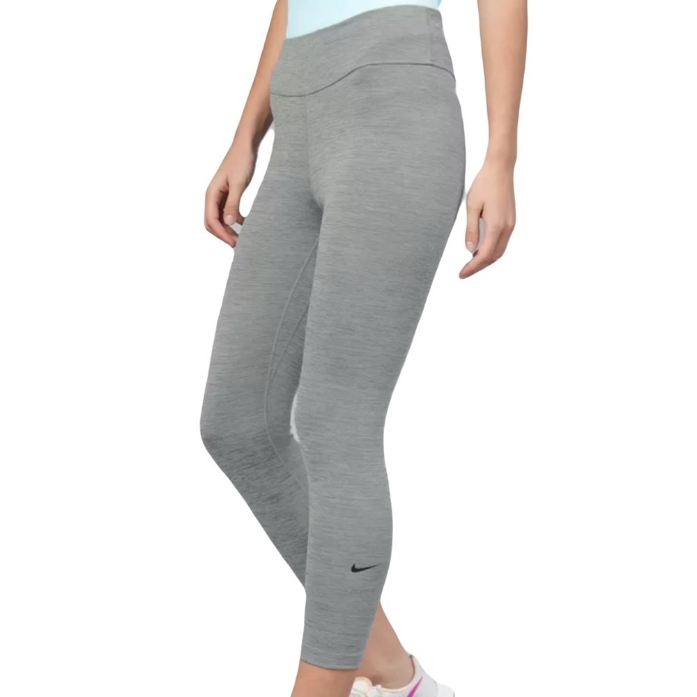 Nike Womenโs Essential Leggings Heather Grey Size Small Like New